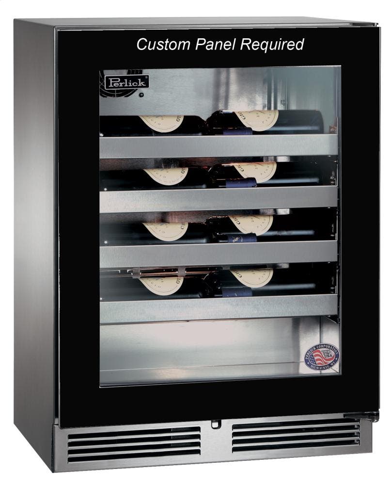 Perlick HH24WS34L Panel Ready-Glass, Left Hinge Door Swing