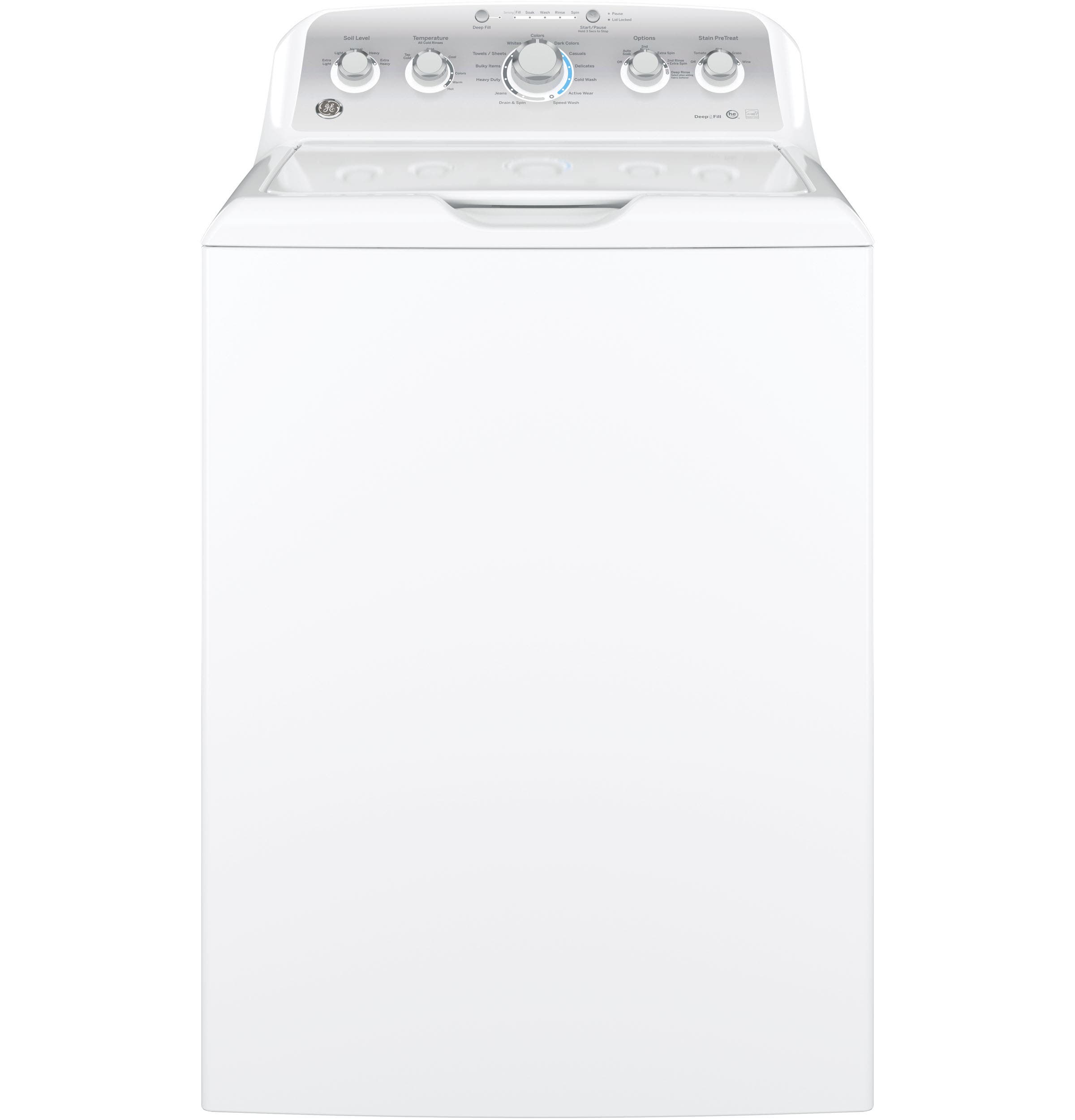 GE GTW485ASJWS White On Gray