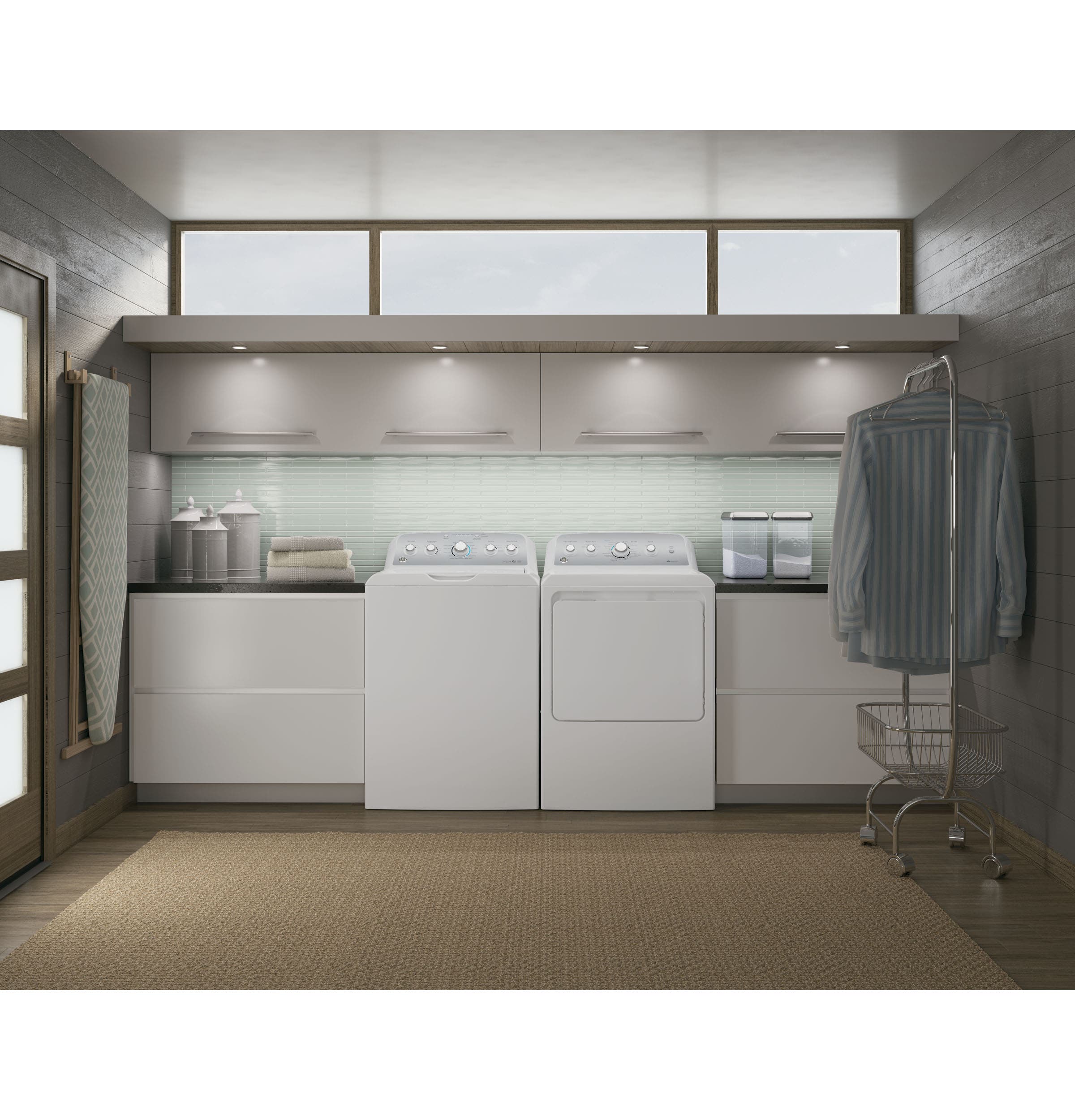 GE GTW485ASJWS White On Gray