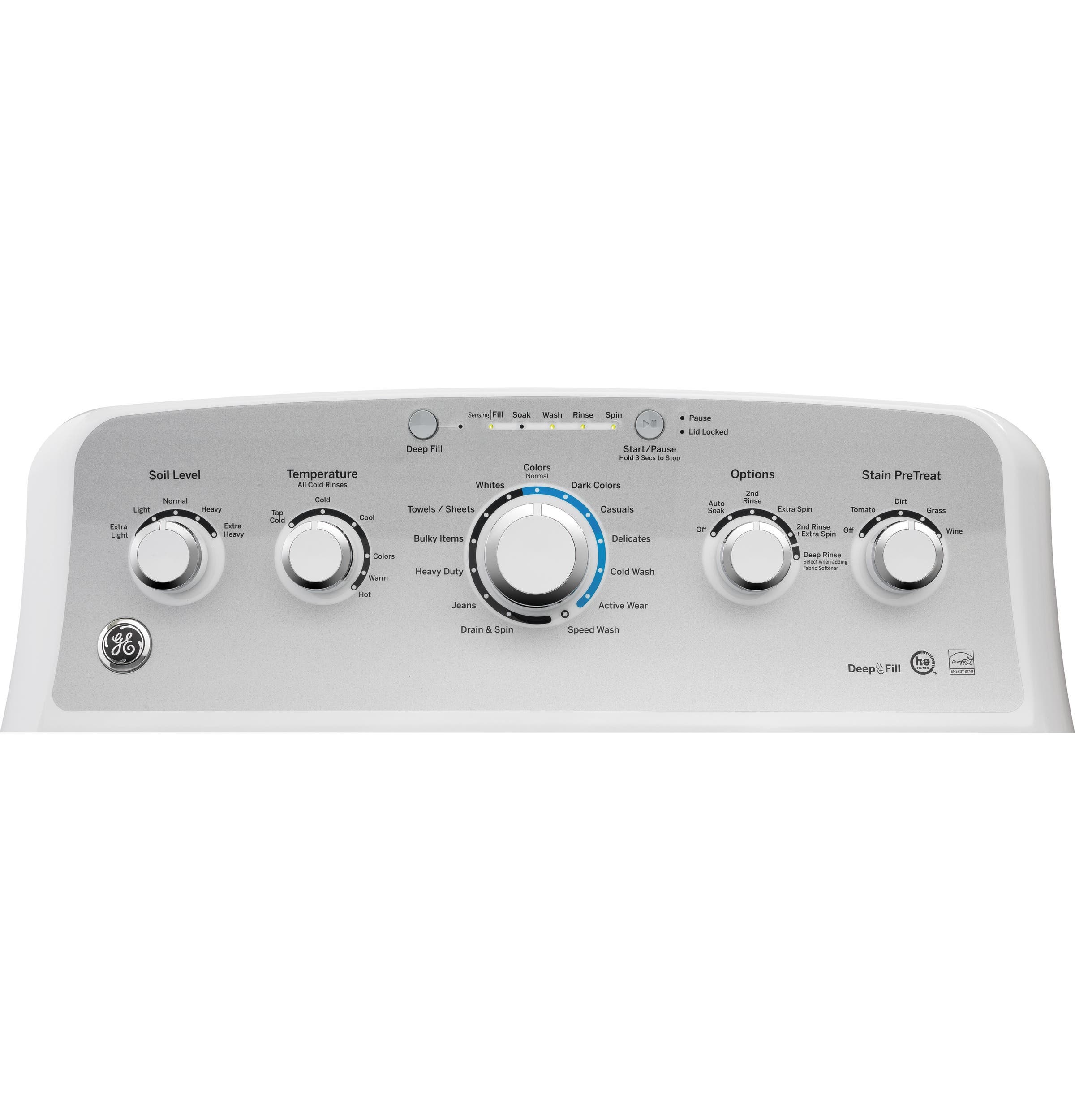 GE GTW485ASJWS White On Gray