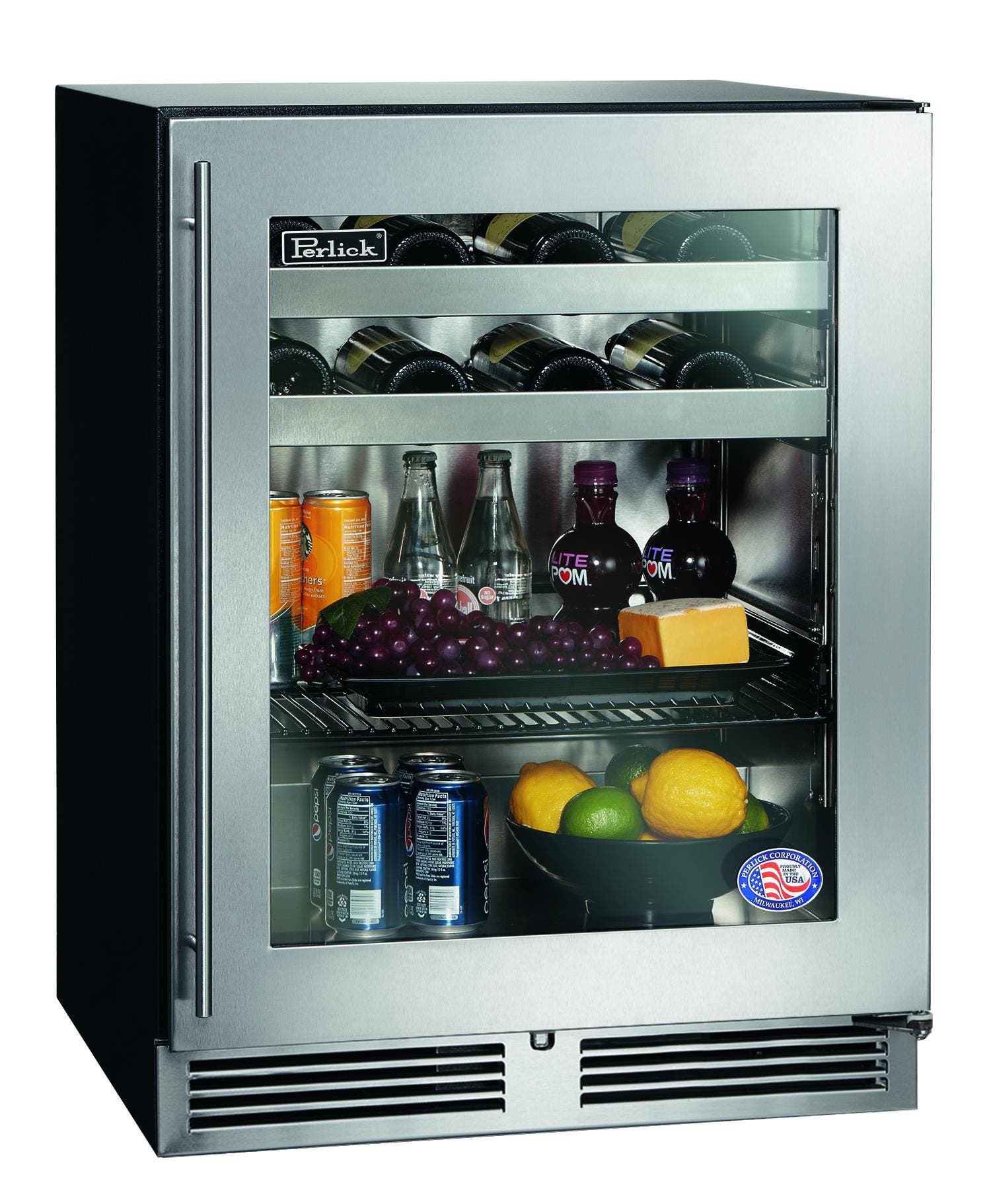 Perlick HA24BB33R Stainless Steel-Glass, Right-Hand Swing Door