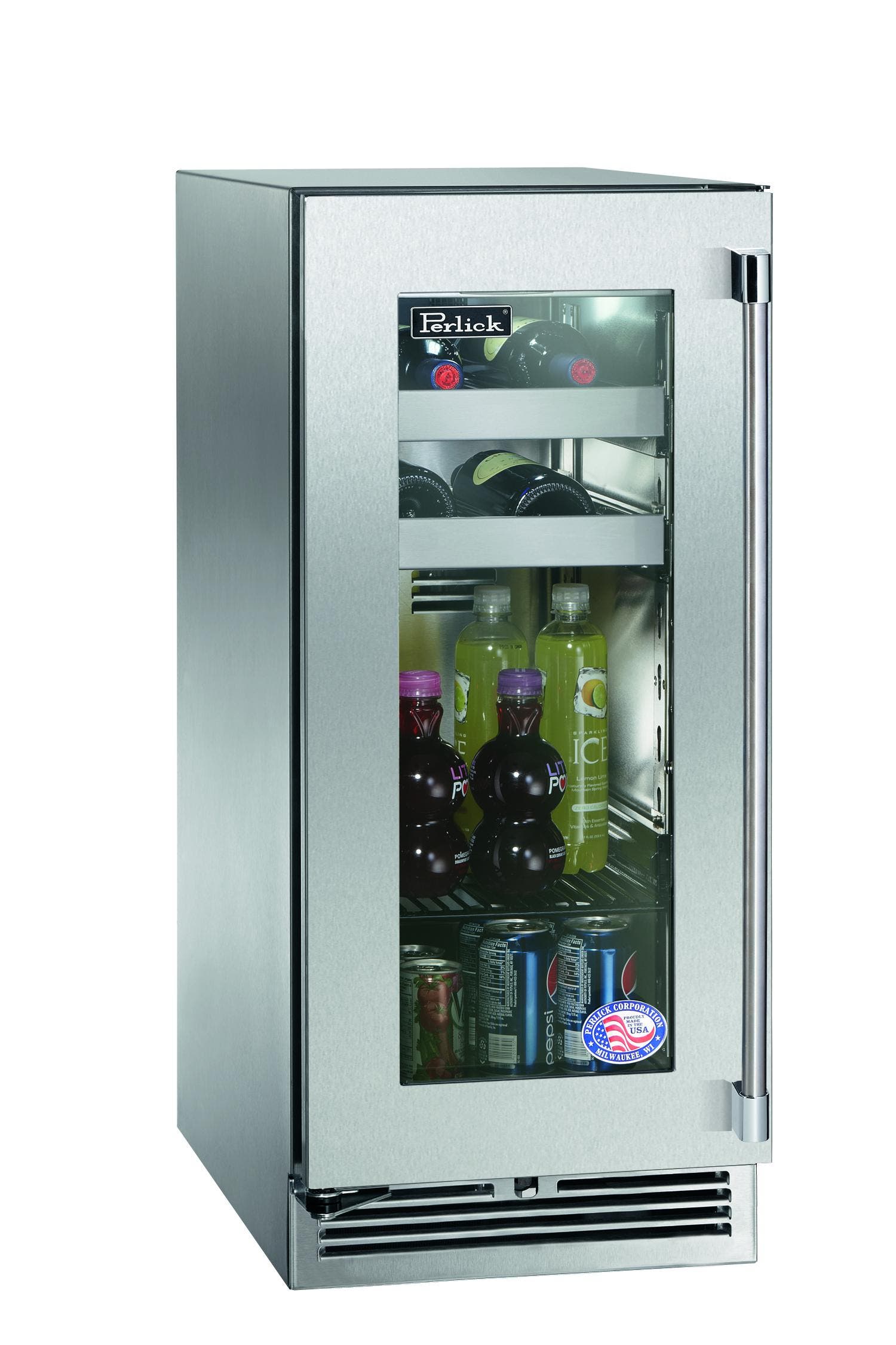 Perlick HP15BO33L Stainless Steel-Glass, Left Hinge Door Swing