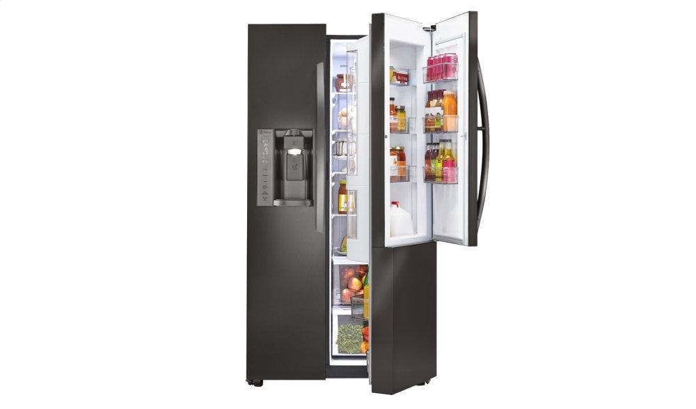 LG LSXS26386D 26 Cu. Ft. Door-in-door Refrigerator: Black
