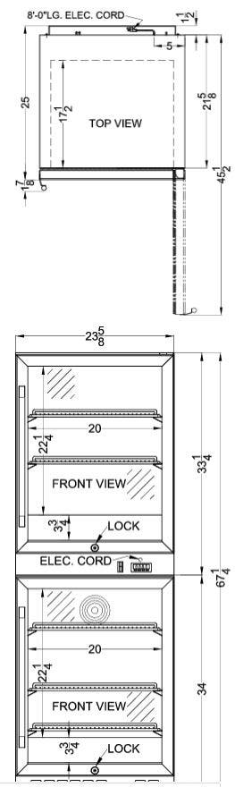 Summit RFBW61G 24" Freestanding All-Refrigerator/Warming Cabinet