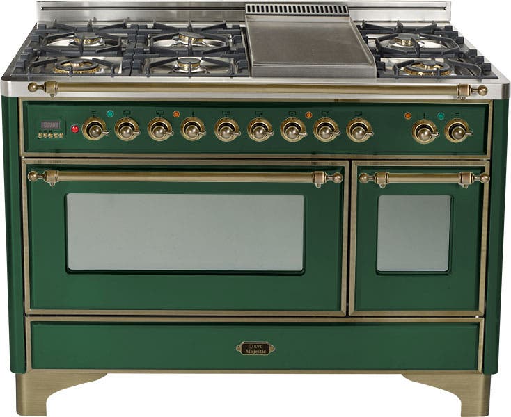 Ilve UM120FDMPVS Emerald Green with Brass Trim