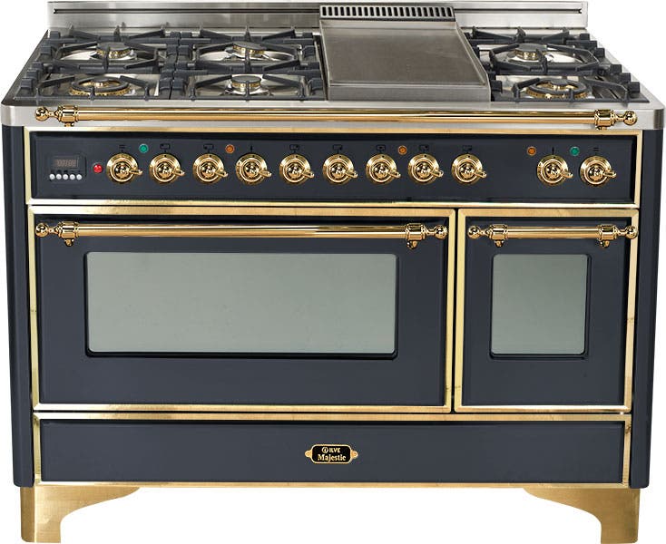 Ilve UM120FDMPM Matte Graphite with Brass Trim
