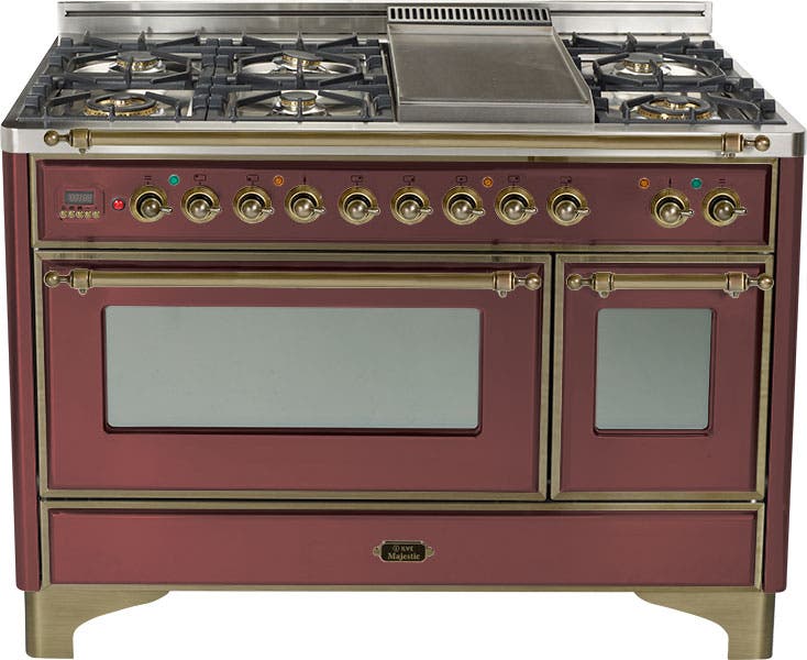 Ilve UM120FDMPRBY Burgundy with Oiled Bronze Trim