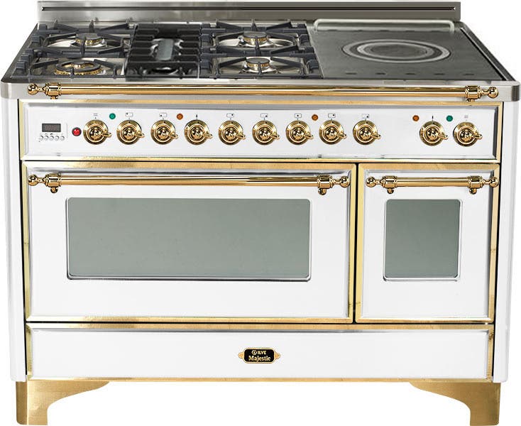 Ilve UM120SDMPB True White with Brass Trim