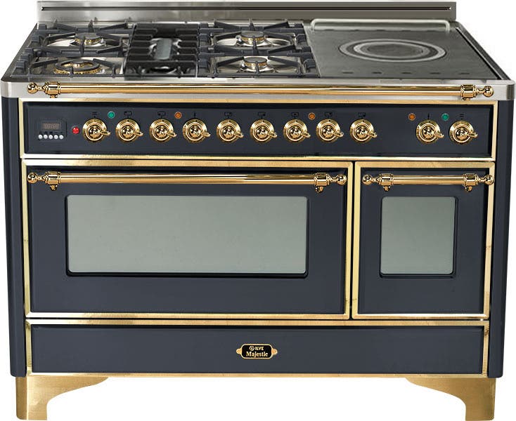 Ilve UM120SDMPM Matte Graphite with Brass Trim
