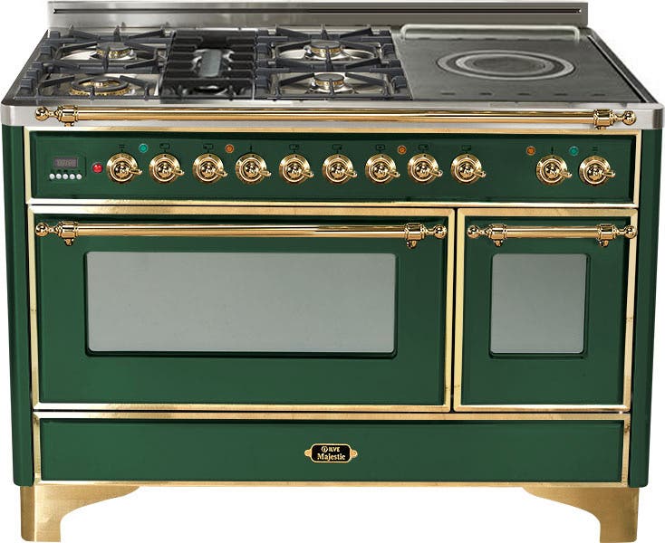 Ilve UM120SDMPVS Emerald Green with Brass Trim