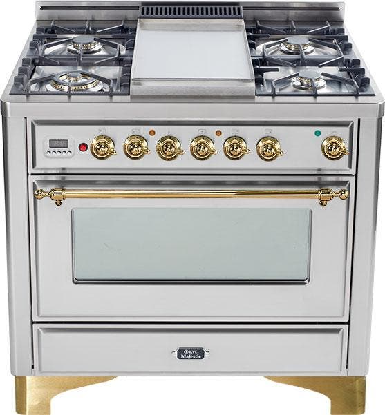 Ilve UM90FDMPI Stainless Steel with Brass Trim