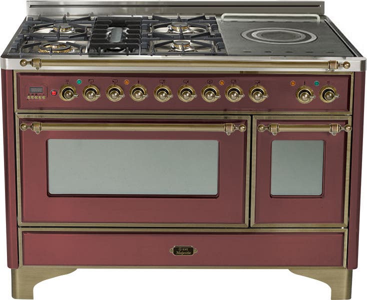 Ilve UM120SDMPRBY Burgundy with Oiled Bronze Trim