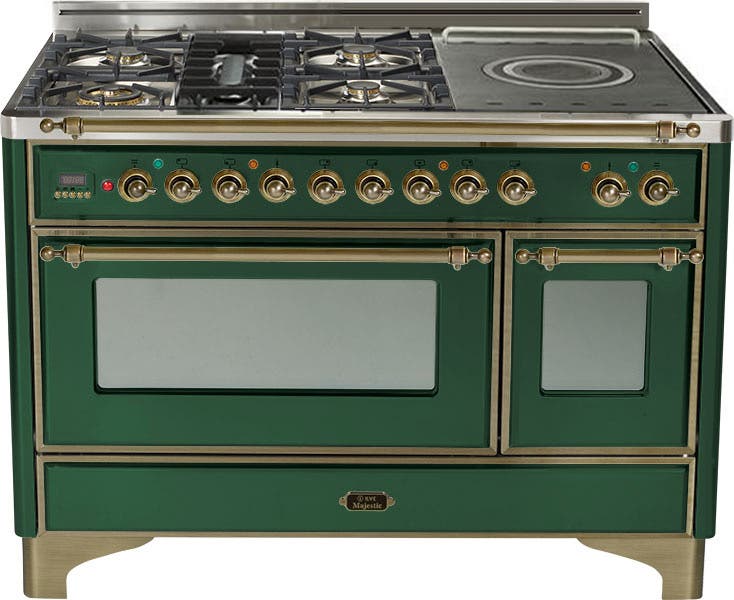 Ilve UM120SDMPVSY Emerald Green with Oiled Bronze Trim
