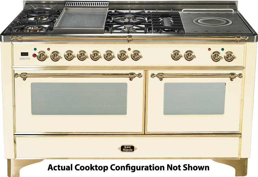 Ilve UM150FDMPA Antique White with Brass Trim