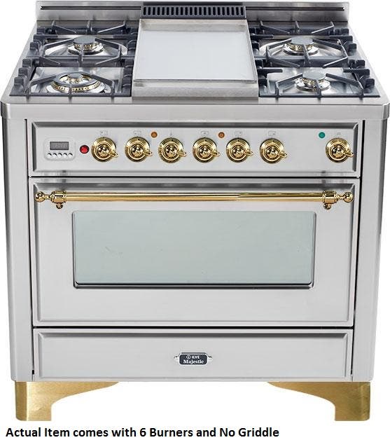 Ilve UM906DMPI Stainless Steel with Brass Trim