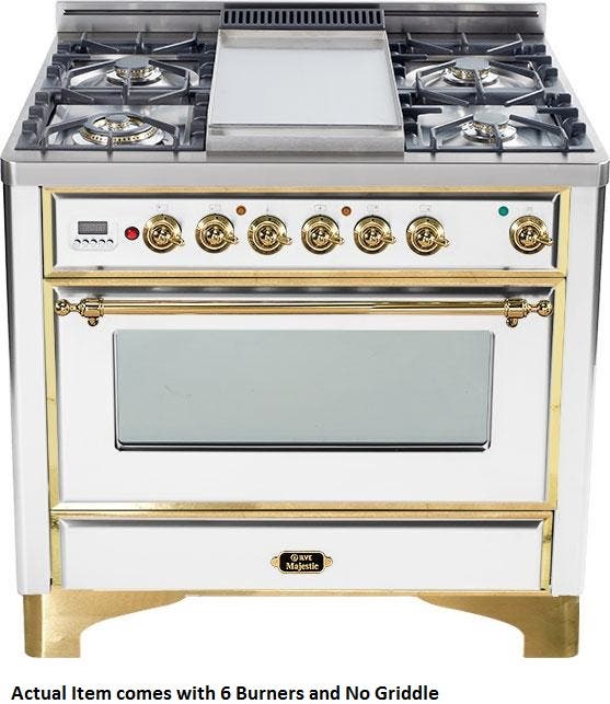 Ilve UM906DMPB True White with Brass Trim