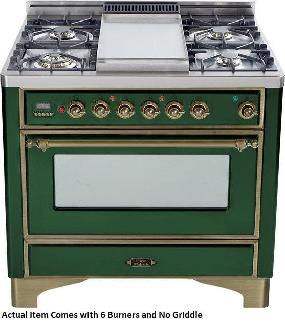 Ilve UM906DMPVSY Emerald Green with Oiled Bronze Trim