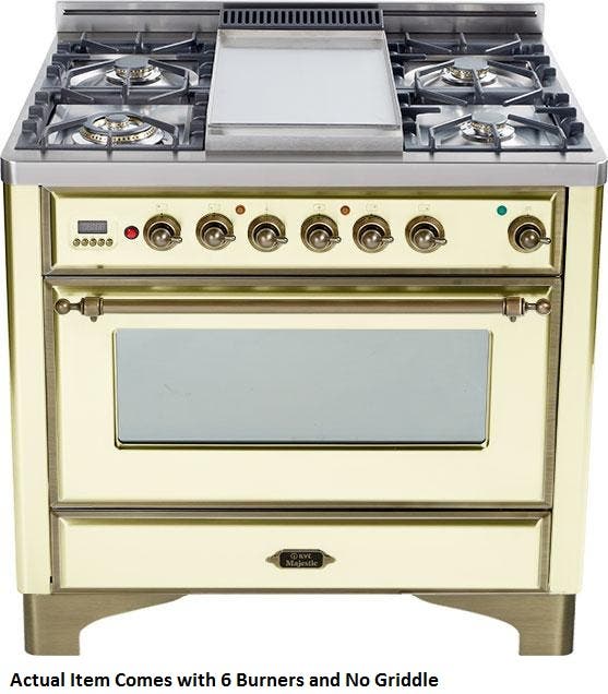Ilve UM906DMPAY Antique White with Oiled Bronze Trim