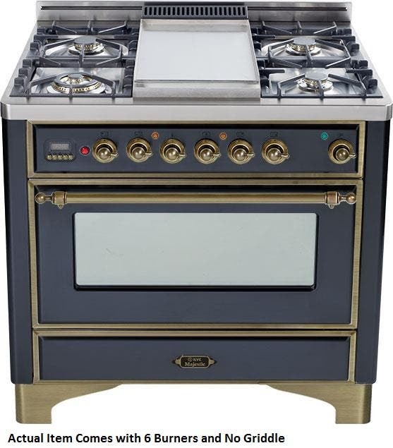 Ilve UM906DMPMY Matte Graphite with Oiled Bronze Trim