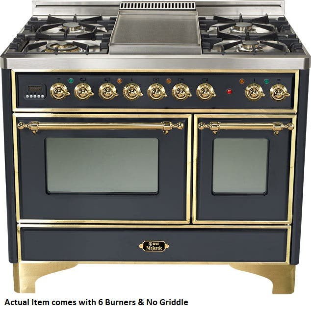 Ilve UMD1006DMPM Matte Graphite with Brass Trim