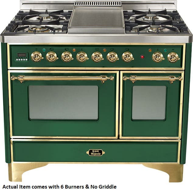 Ilve UMD1006DMPVS Emerald Green with Brass Trim