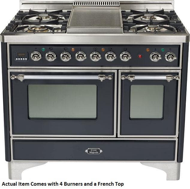 Ilve UMD100SDMPMX Matte Graphite with Chrome Trim