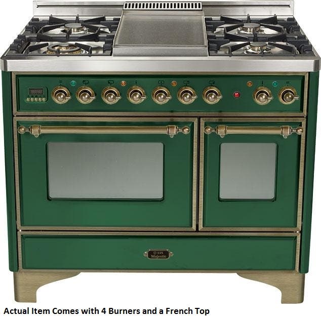 Ilve UMD100SDMPVSY Emerald Green with Oiled Bronze Trim
