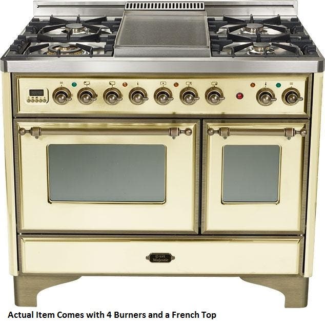 Ilve UMD100SDMPAY Antique White with Oiled Bronze Trim