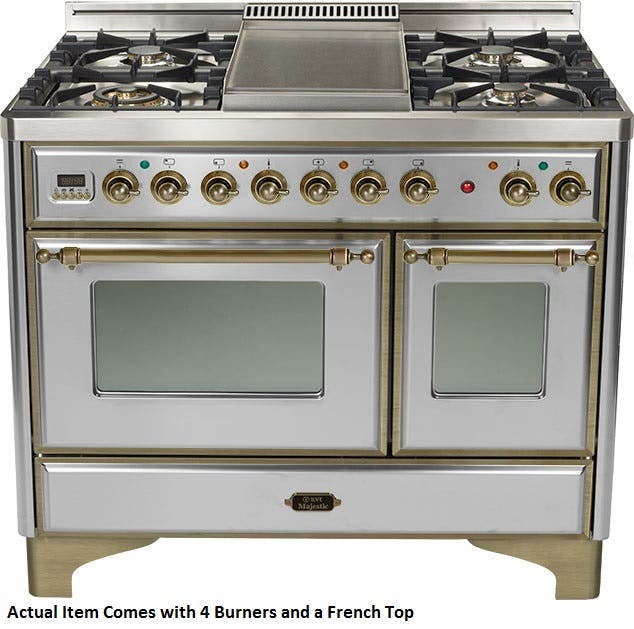 Ilve UMD100SDMPIY Stainless Steel with Oiled Bronze Trim