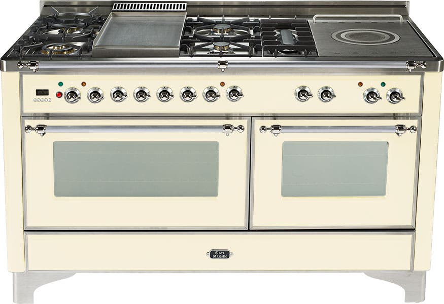Ilve UM150FSDMPAX Antique White with Chrome Trim
