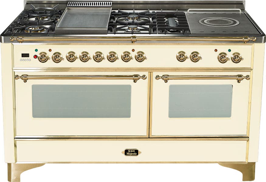 Ilve UM150FSDMPA Antique White with Brass Trim
