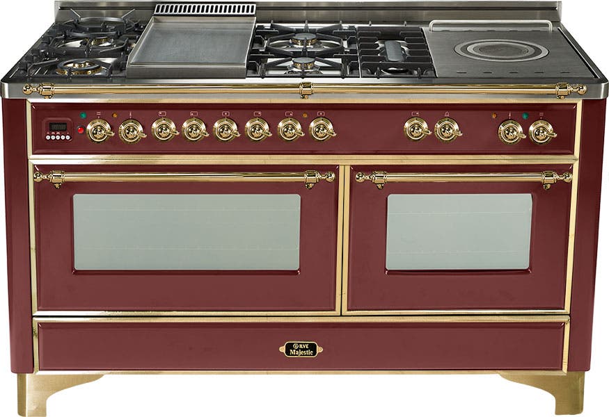 Ilve UM150FSDMPRB Burgundy with Brass Trim