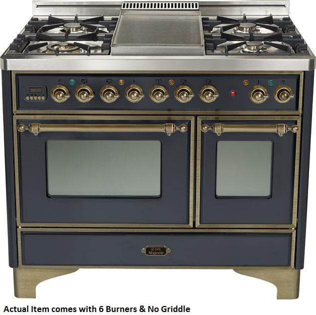 Ilve UMD1006DMPMY Matte Graphite with Oiled Bronze Trim
