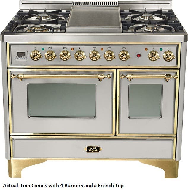 Ilve UMD100SDMPI Stainless Steel with Brass Trim