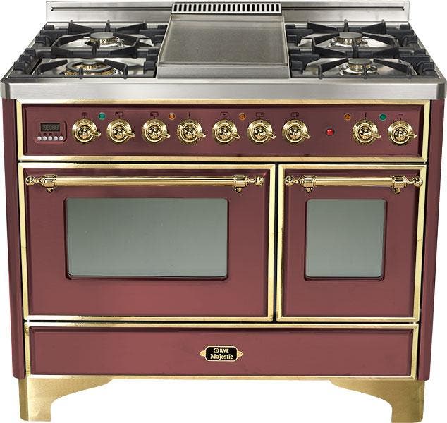Ilve UMD100FDMPRB Burgundy Brass with Tri