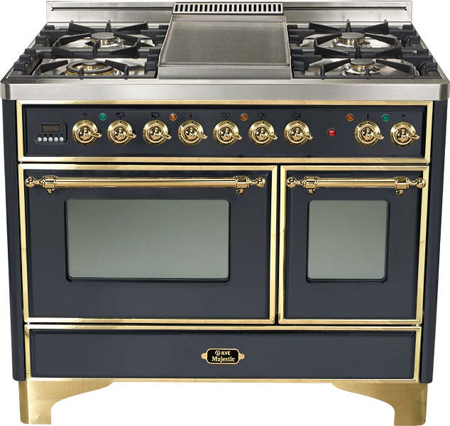 Ilve UMD100FDMPM Matte Graphite with Brass Trim