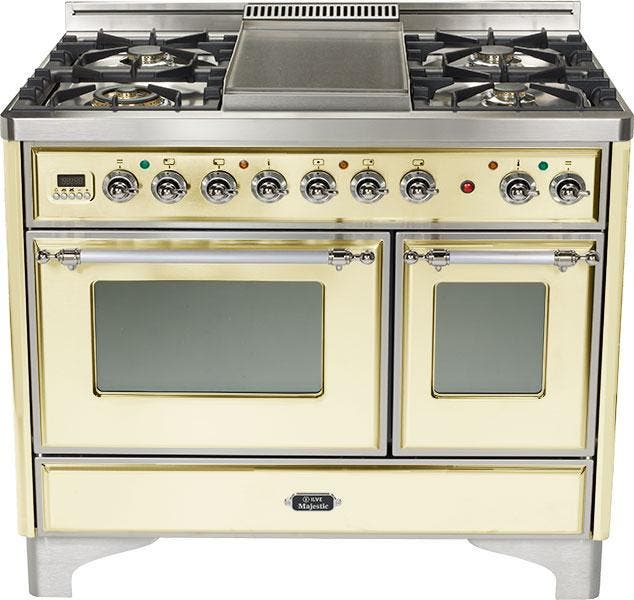 Ilve UMD100FDMPAX Antique White with Chrome Trim