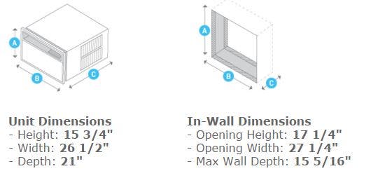 Friedrich WY12D33A 11,300 BTU Thru-the-Wall Room Air Conditioner