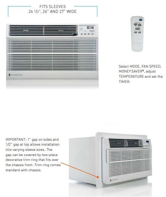 Friedrich US10D10C 9,800 BTU Thru-the-Wall Air Conditioner