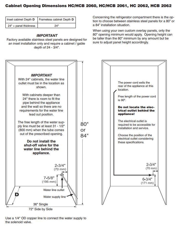 Liebherr HCB2062 36" Fully Integrated French Door Refrigerator