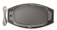 Napoleon 56008 Cast Iron Sizzle Plate & Wooden Base