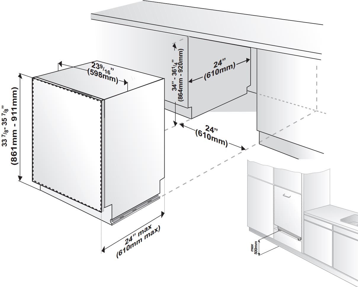 Blomberg DWT55200SSWS Fully Integrated Dishwasher