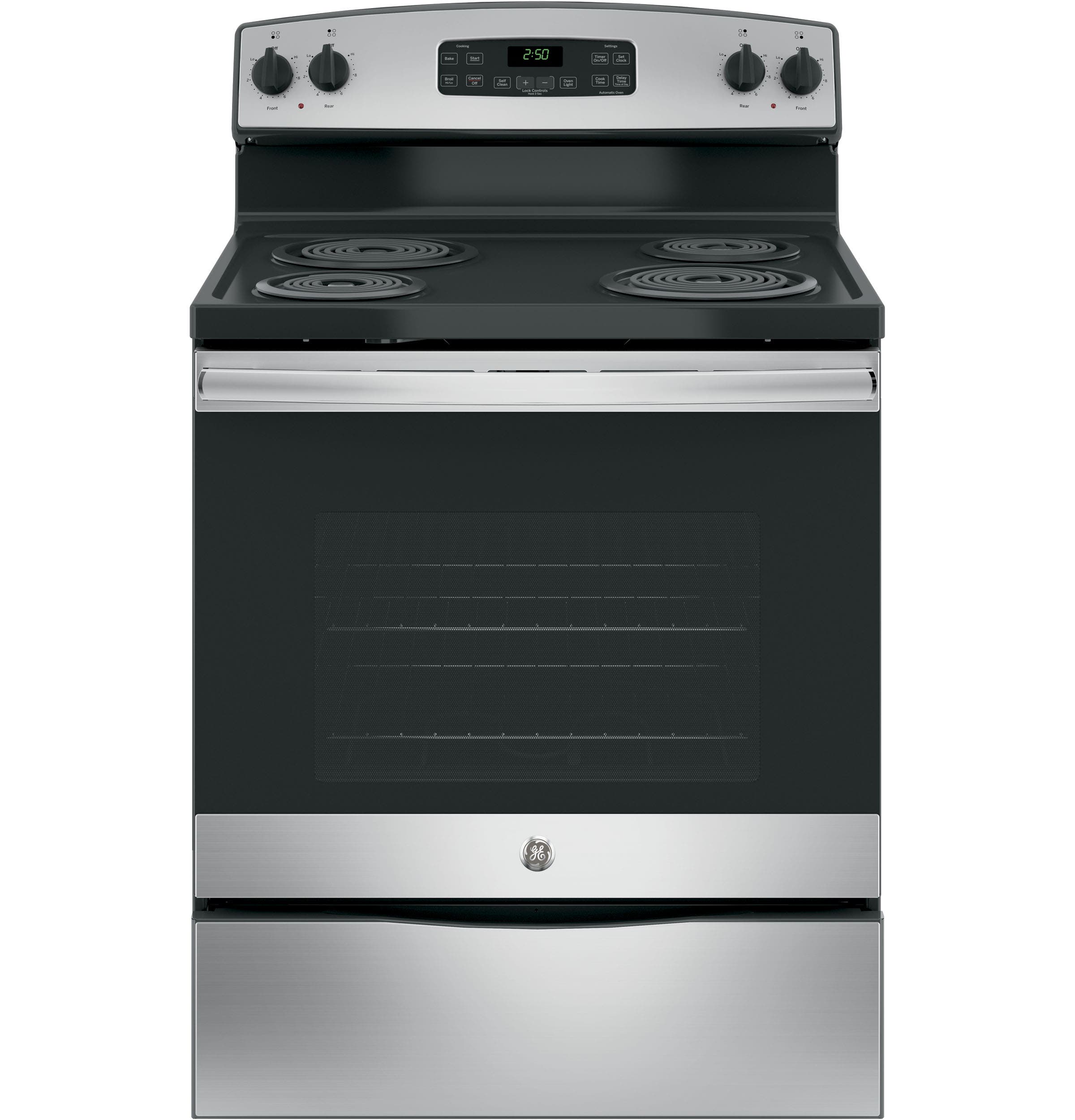 GE JB250RKSS Stainless Steel/black