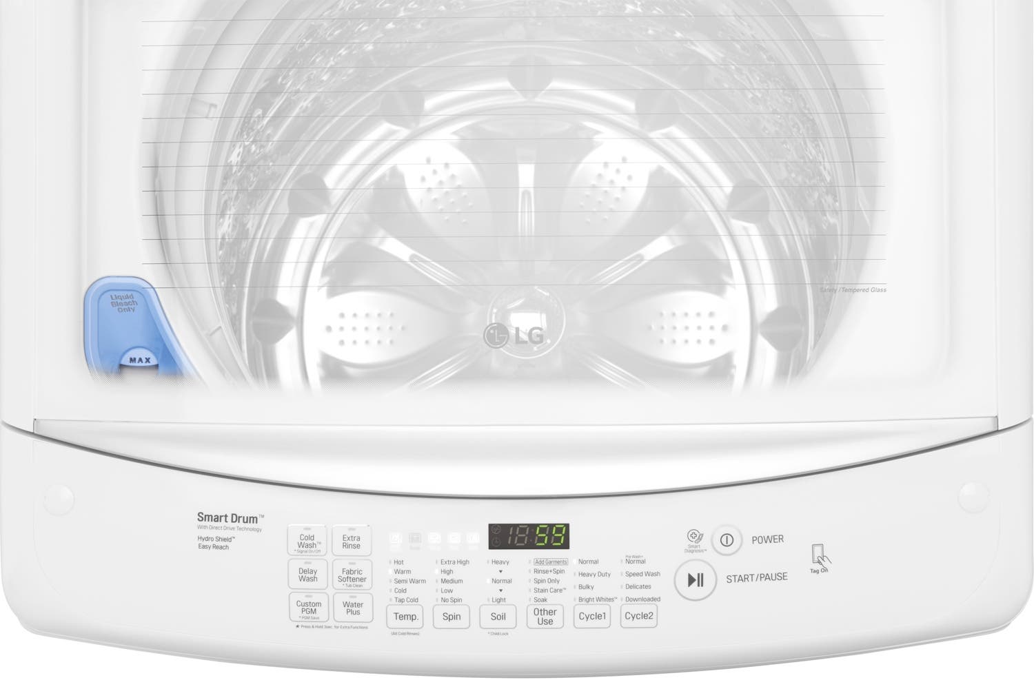 LG WT1501CW 27 Inch 4.5 cu. ft. Top Load Washer