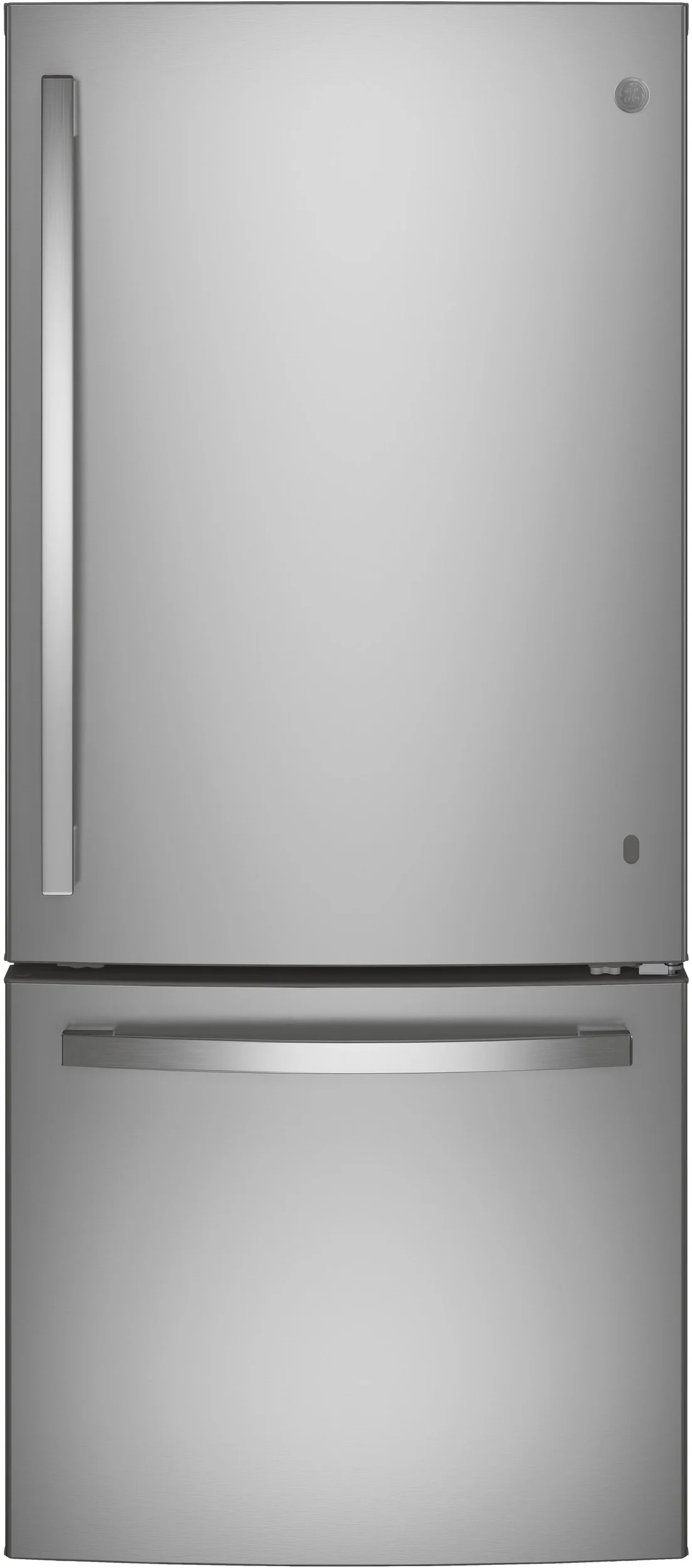 GE GBE21DSKSS 30 Inch, 21.0 Cu. Ft. Freestanding Bottom Freezer Refrigerator with LED Lighting