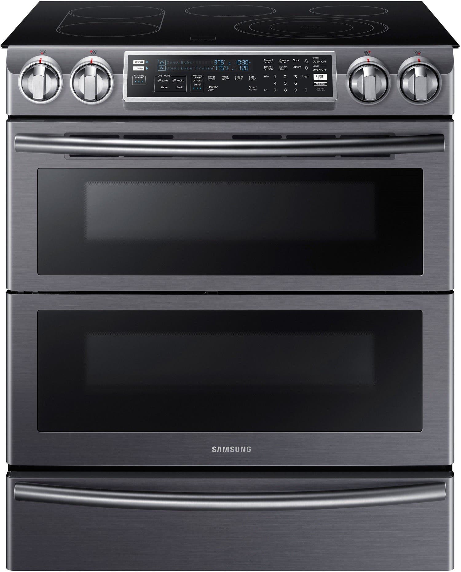 Samsung NE58K9850WG Fingerprint Resistant Black Stainless Steel