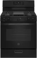 30 Inch Free-Standing Gas Range with 5 Sealed Burners, 5.0 cu. ft. Oven Capacity, Broiler Drawer, Continuous Grates, Delay Bake, Steam Clean, Simmer Burner, Power Boil Burner, Central Oval Burner, and Integrated Non-Stick Griddle