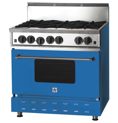 Bluestar BSP366BNG5007 36" Natural Gas Range Brilliant Blue