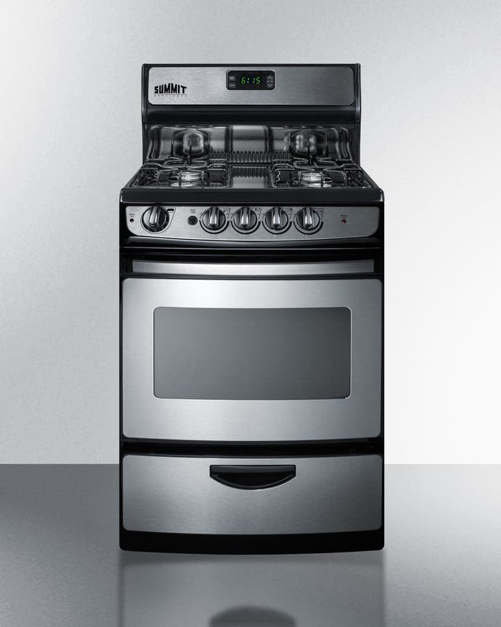 Summit PRO246SS 24 inch stainless steel gas range