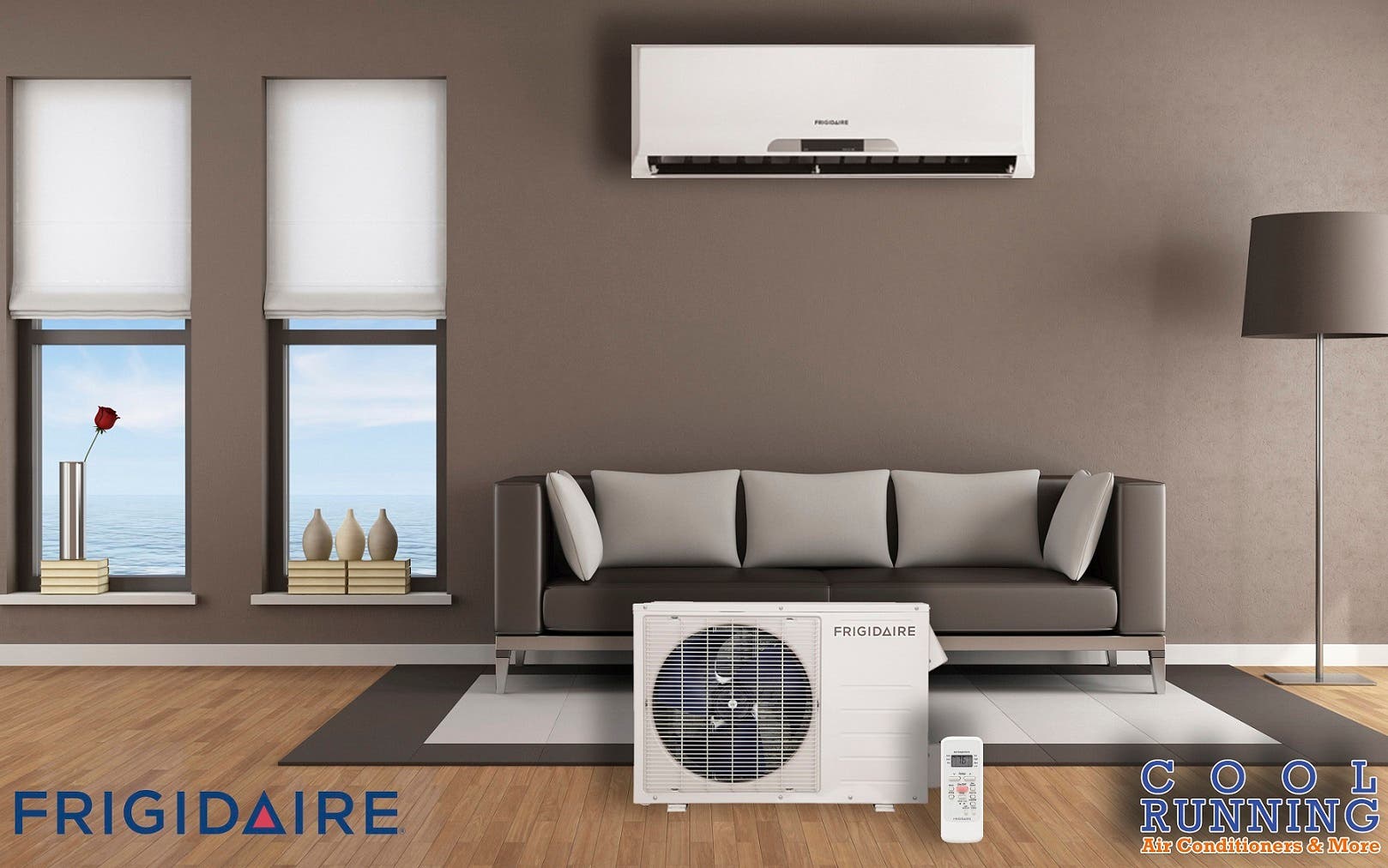 Frigidaire FFHP092WQ2 9,000 BTU Wall-Mount Mini Split Indoor Air Conditi...